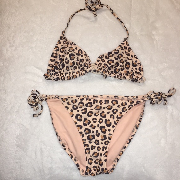 Pink Leopard Bikini Set - Picture 1 of 1